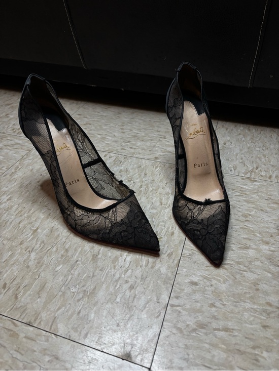 Christian Louboutin Shoes - Christian Louboutin Black Lace Pointed Toe Pumps